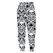 cheap Bottoms-Halloween Skull Skeleton Jogger Pants Sweatpants Anime 3D Graphic For Couple&#039;s Men&#039;s Women&#039;s Adults&#039; Halloween Carnival Masquerade 3D Print Party Halloween