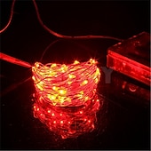 abordables Guirlandes lumineuses à piles-Guirlande lumineuse LED élégante pour réception de mariage, alimentée par USB/batterie, fil de cuivre, guirlande lumineuse pour fête, mariage, lumières de Noël, décoration