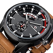 halpa Mekaaniset kellot-FORSINING Miesten Mekaaninen Kello Ulkoilu Urheilu Muoti Rannekello Automaattinen Itsesäätyvä Hehkuva Kalenteri Vedenkestävä Nahkakello