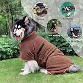 ieftine halat de baie purtabil-prosop pentru animale de companie absorbant cu uscare rapidă halat de baie pentru câini mare verde animal de companie it wrap talie halat de baie