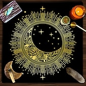 olcso Asztalterítők-tarot asztalterítő játékhoz, oltárterítő, boszorkánysági asztrológia dekoráció orákulumkártya pad tarot szőnyeg witcher dekor, parti ajándékok, parti ajándék dekoráció, parti kellékek varázsművészeti