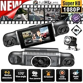 preiswerte Autofestplattenrekorder-Q9 1080p Neues Design / HD / 360 ° Überwachung Auto dvr 170 Grad Weiter Winkel 3 Zoll IPS Autokamera mit Nachtsicht / G-Sensor / Parkmodus 8 Infrarot-LEDs Auto-Recorder