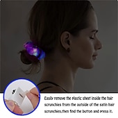 billige Originale gadgets-5 stk led lysende hårsnurrer lyser opp hårstrikker elastisk lett kvinner jenter hårbånd til halloween julefest