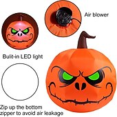 halpa Halloween rekvisiittivalo-halloween-koristeet puhallettavat noitakurpitsa valo ulkona suuri pelottava noita räjäyttää ulkohalloween-koristeet pihalle puutarha nurmikkojuhlat