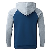 billiga bashuvtröjor för män-Herr Huvtröja Svart Gul Rubinrött Blå Orange Huva Färgblock Sport &amp; Utomhus Dagligen Helgdag Streetwear Häftig Ledigt Vår &amp; Höst Kläder Pull Tröjor