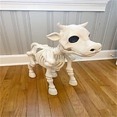 お買い得  ハロウィンの吊るし飾りとテーブルトップ装飾-牛の骸骨ハロウィン装飾、2025年新しいハロウィン牛の骸骨、牛の頭蓋骨ハロウィン怖い骸骨、ハロウィン装飾小道具