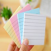 baratos materiais de pintura, desenho e arte-200 folhas/pacote notas adesivas autoadesivas linha horizontal simples bloco de notas azul rosa amarelo design kawaii adesivos bloco de papel de memorando