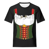 billige T-skjorter-Oktoberfest øl bayerske T-skjorte Animé 3D Graphic Til Dame Voksne Oktoberfest øl Maskerade 3D-utskrift Fritid / hverdag