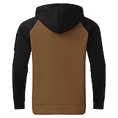 billiga bashuvtröjor för män-Herr Huvtröja Svart Gul Rubinrött Blå Orange Huva Färgblock Sport &amp; Utomhus Dagligen Helgdag Streetwear Häftig Ledigt Vår &amp; Höst Kläder Pull Tröjor