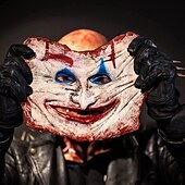 voordelige Accessoires-ghost rider dubbellaagse gescheurde schedel joker masker halloween cosplay enge maskers horror kostuums