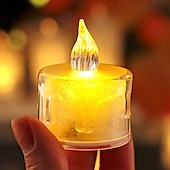 cheap Candle Lights-LED Electronic Candle Light Battery Powered Ghost Festival Decoration Night Light for Christmas New Year Wedding Party Home Decoration Lighting 4/12/24pcs for Halloween