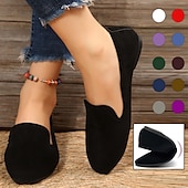 ieftine Pantofi Joși de Damă-mocasini pliati de piele intoarsa pentru dama cu design festonat - pantofi ușoare și confortabili pentru purtarea de zi cu zi