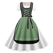 cheap Graphic Apparel-Halloween Oktoberfest Dress Maid Bavarian German Munich Wiesn Women's Traditional Style Cloth