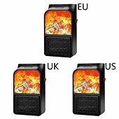 cheap Heating Equipment-Mini Electric Fan Heater Portable Plug-in Wall Ceramic Heater Air Heating Winter Room Warmer Thermostat Remote Control 400W PTC