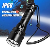 Χαμηλού Κόστους Φακοί-φακός καταδύσεων ip68 αδιάβροχος υποβρύχιος επαναφορτιζόμενος φακός μπαταρίας 1850, επαγγελματικός φακός κατάδυσης για εσωτερική και εξωτερική χρήση