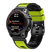 Недорогие Ремешки для часов Garmin-Ремешок для часов для Garmin Fenix 7 7X 6 6X Pro Epix Pro 47mm 51mm Instinct 2X Approach S70 47mm S62 S60 Forerunner 955 945 Epix Marq Descent Quatix 22mm 26mm силиконовый Замена Ремень 22mm 26mm