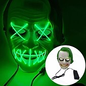 tanie Nowinki-niestandardowa maska na halloween świecąca maska dyniowa głowa krzycząca maska v listowo-zielone włosy krowa kreskówka piłokształtna maska