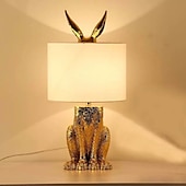 cheap Bedside Lamp-Table Lamp Modern Golden LED Rabbit Table Lamp with E27 Bulb Bedroom Bedside Lighting Fixtures for Living Room Dining Room Study Room Desk Lights 110-240V