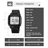 abordables Relojes digitales-Reloj Digital Militar Impermeable SKMEI 1894 para Hombre Reloj Deportivo Resistente a Impactos Estilo Electrónico de Moda