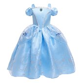 cheap Girls&#039; Costumes-Sleeping Beauty Beauty and the Beast Princess Belle Dress Cloak Flower Girl Dress Cosplay Costume Party Movie Cosplay for Girls&#039; Kid&#039;s Children&#039;s Day Masquerade Wedding Wedding Guest