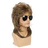 olcso Öltözetek-szett fémes öltönyökkel&amp;amp; blézer nadrág&amp;amp; nadrág márna paróka 3 db 1980-as évek diszkó rocksztár ruhák abba cosplay jelmez álarcos előadás party klub