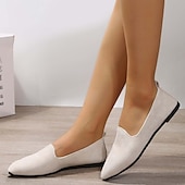 economico Ballerine da donna-Per donna Ballerine Ballerine Taglie forti Scarpe morbide Marcia Tinta unica Piatto Punta tonda Informale Comoda minimalismo PU Vinaccia Nero Rosso