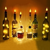 voordelige Batterij String Lights-2m 20leds kaars wijnfles lichtslinger wijnfles vlam kurk lamp diy party bruiloft valentijnsdag guirlande