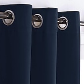 お買い得  ブラックアウトカーテン-遮光カーテン ドレープ ファームハウス ハトメ/アイレット カーテンパネル リビングルーム ベッドルーム 引き戸カーテン キッチン バルコニー 窓 トリートメント 断熱