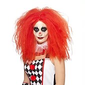 levne Halloweenské paruky-klaunská paruka krimpované halloween cosplay paruky