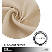 お買い得  ブラックアウトカーテン-遮光カーテン ドレープ ファームハウス ハトメ/アイレット カーテンパネル リビングルーム ベッドルーム 引き戸カーテン キッチン バルコニー 窓 トリートメント 断熱