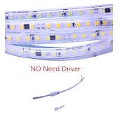 halpa vedenpitävät nauhavalot-ac220v-240v led-nauha ei tarvitse ohjainta ip65 vedenpitävä 3000k 4000k 6000k 2835 120 leds/m joustava nauha köysi teippivalo