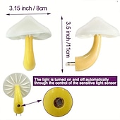 economico Lampada proiettore e proiettore laser-3 confezioni di simpatiche luci notturne a fungo con sensore dal tramonto all&#039;alba - Lampada plug-in a LED a 7 colori per la camera dei bambini e la scuola materna