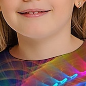 billiga Flickans 3D Vision &amp; Skinande-Flickor 3D 3D Print T-shirt Långärmad 3D-tryck Höst Vinter Aktiv Mode söt stil Barn 3-12 år Utomhus Ledigt Dagligen Normal