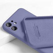 levne Pouzdra pro iPhone-telefon Carcasă Pro iPhone 15 Pro Max Plus iPhone 14 13 12 11 Pro Max Plus X XR XS Zadní kryt Pouzdro z tekutého silikonu Nárazuvzdorné Pevná barva Silikonový gel Silikon