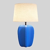 economico lampada da comodino-lampada da comodino lampada da tavolo, moderna lampada da tavolo alta in ceramica retrò 1 pezzo con paralume in tessuto beige lampada da comodino per comodino camera da letto soggiorno camera dei