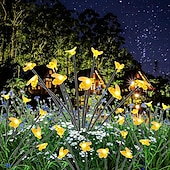 economico Luci paesaggistiche-2 luci solari da giardino a forma di lucciola, 8/10 LED, luci da giardino esterne impermeabili con 2 modalità di illuminazione, luci oscillanti IP65 per decorazioni natalizie, da giardino, da patio e da passerella