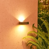  solcellevegglys utendørs hjemmebelysning gatelys balkong atmosfære veggvask spot lys hagetrinn gjerde gårdsplass vanntett landskapslampe