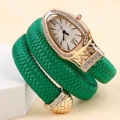 halpa Kvartsikellot-2023 Luova Persoonallisuus Käärme Kellot Naisille Brändi Luksus Tyylikäs Kvartsinaisten Rannekello Timantti