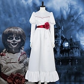 levne Klasický horor-annabelle šaty cosplay kostým maškarní dětský dospělý dámský dívčí cosplay halloween party / večer maškarní halloween karneval maškarní jednoduché halloweenské kostýmy s parukou