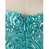 voordelige GROEN-A-Lijn Avondjurk Elegante Jurk Bruiloft Gast Bruiloft Feest Vloerlengte Korte Mouw Sierlijke Hals Capes Chiffon met Apllicaties Sjaal