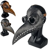 tanie Maska i rekwizyty na Halloween-Maska steampunk halloween z ptakiem w kształcie dzioba, maska z długim nosem i dziobem ptaka wrony, akcesoria do kostiumów cosplay steam