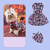 halpa Puvut-Koirat Kissat College Hameet Koiran bandanahuivi Juhla Hauska Talvi Hengittävä Pehmeä Pestävä Mukava ulko- Halloween Rento / arki Koiran vaatteet for Bichon Frise Pomeranian Pienelle lemmikille