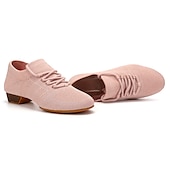 economico Scarpe per danza jazz-scarpe da ballo jazz da donna in maglia glitterata nera con design allacciato e suola in pelle scamosciata - scarpe da ballo leggere e traspiranti per sala da ballo e balli latini