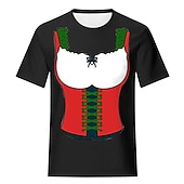 baratos Vestuário Gráfico-Japonesa/Curta Anime 3D Bávaro Estilo de rua Camiseta Arte Gráfica para Mulheres Adulto Impressão 3D  para Cerveja Oktoberfest Baile de Máscaras Casual / Diário