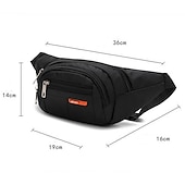 billiga Sportväskor-unisex svart vattentät midjeväska - fannypack med flera fickor med justerbar rem, slitstark bältesväska för resor, sport, vandring och utomhusaktiviteter