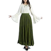 levne Šaty-Retro Středověké Renesanční Šaty Cosplay kostým Maškarní Ren Faire Rukávový manžetový rukáv cosplay Viking Elfí Slátanina Dámské Keltské Pirát Fantazie předvečer Všech svatých Karneval Plesov