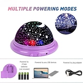 economico luci del proiettore della galassia stella-baby star sky proiettore lampada cambia colore stellato ufo led luce notturna luna cosmo giocattoli per bambini arredamento camera da letto regali di compleanno