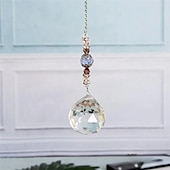 baratos Espanta-espíritos-1 peça suncatcher de cristal, bola de prisma de janela, fabricante de arco-íris, pingente pendurado para casa, jardim, quintal, quarto, varanda, pátio, decoração