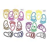 cheap Halloween Stickers-1 Set Footprint Pattern Glow In The Dark Floor Sticker