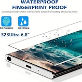 cheap Samsung Screen Protectors-2 pcs Screen Protector For Samsung Galaxy S24 Ultra Plus S23 S22 S21 S20 Ultra Plus FE S10 Note 20 Ultra 10 Plus Note10 Lite Tempered Glass 9H Hardness Anti Bubbles Anti-Fingerprint High Definition